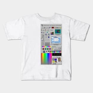 Windows 95 banner of stuff Kids T-Shirt